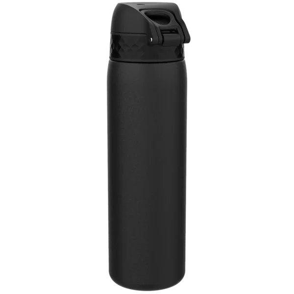 ION8 butelka stalowa jednościenna 600 ml, w kolorze czarnym, do szkoły