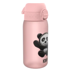 ION8 butelka Recyclon 350 ml, w kolorze różowym, z motywem „Pandy”, do przedszkola, bez BPA