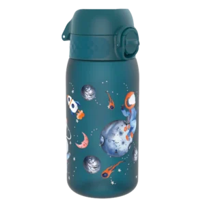 ION8 butelka Recyclon 350 ml, w kolorze zielonym, z motywem „Kosmos”, do przedszkola, bez BPA