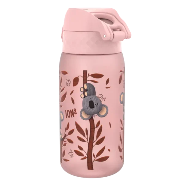 ION8 butelka Recyclon 350 ml, w kolorze różowym, z motywem „Koale”, do przedszkola, bez BPA