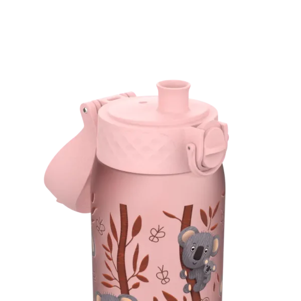 ION8 butelka Recyclon 350 ml, w kolorze różowym, z motywem „Koale”, do przedszkola, bez BPA