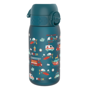 ION8 butelka Recyclon 350 ml, z motywem „Pojazdy ratunkowe”, do przedszkola, bez BPA