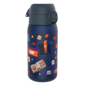 ION8 butelka Recyclon 350 ml, w kolorze granatowym, z motywem „Gry komputerowe”, do przedszkola, bez BPA