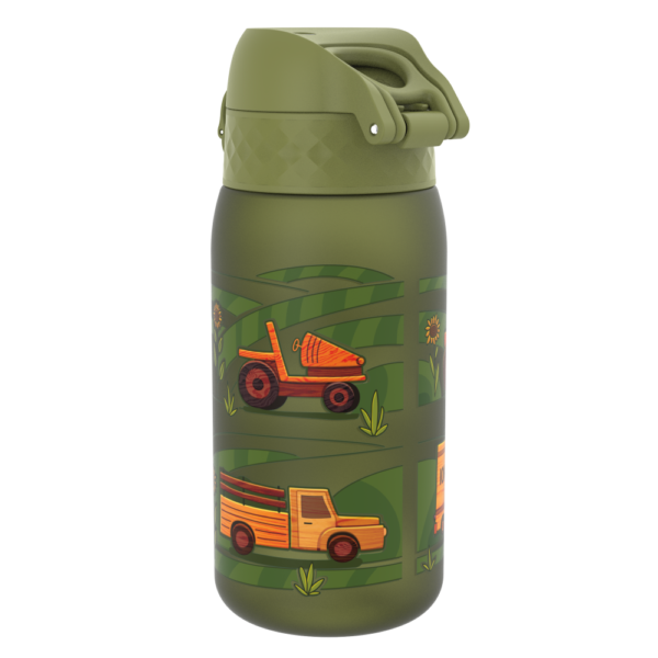 ION8 butelka Recyclon 350 ml, z motywem „Maszyny rolnicze”, do przedszkola, bez BPA