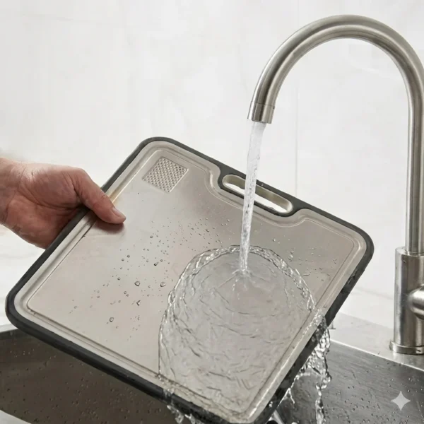AnySharp Titanium Chopping Board ASBOARD Titanium/Wheat Straw