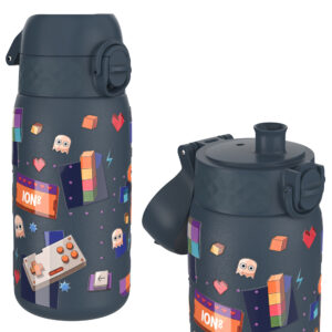 ION8 butelka stalowa jednościenna 400 ml, z motywem „Gry komputerowe”, do szkoły